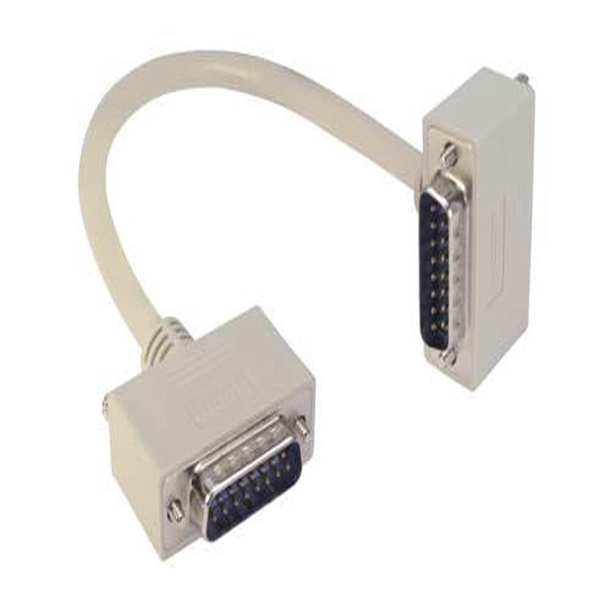 Deluxe Molded D-Sub Cable DB15 Male / Right Angle Exit 4 Male 5.0 ft