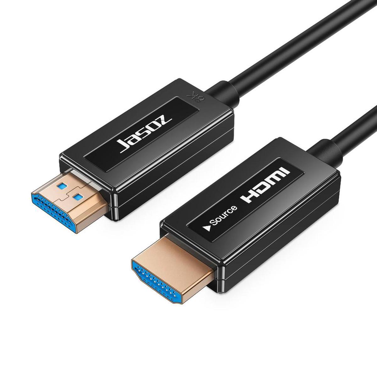 Jasoz HDMI Fiber Optical Cable - 8K / 48Gbps / 30 Meter / Black