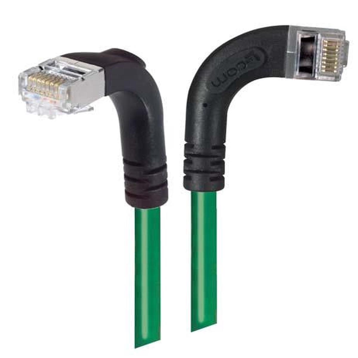 Patch Cable Cat5e PVC FTP Right-Down Green 15 Feet