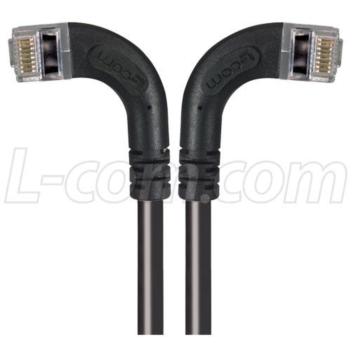 Patch Cable Cat6 PVC FTP Left-Right Black 1 Foot