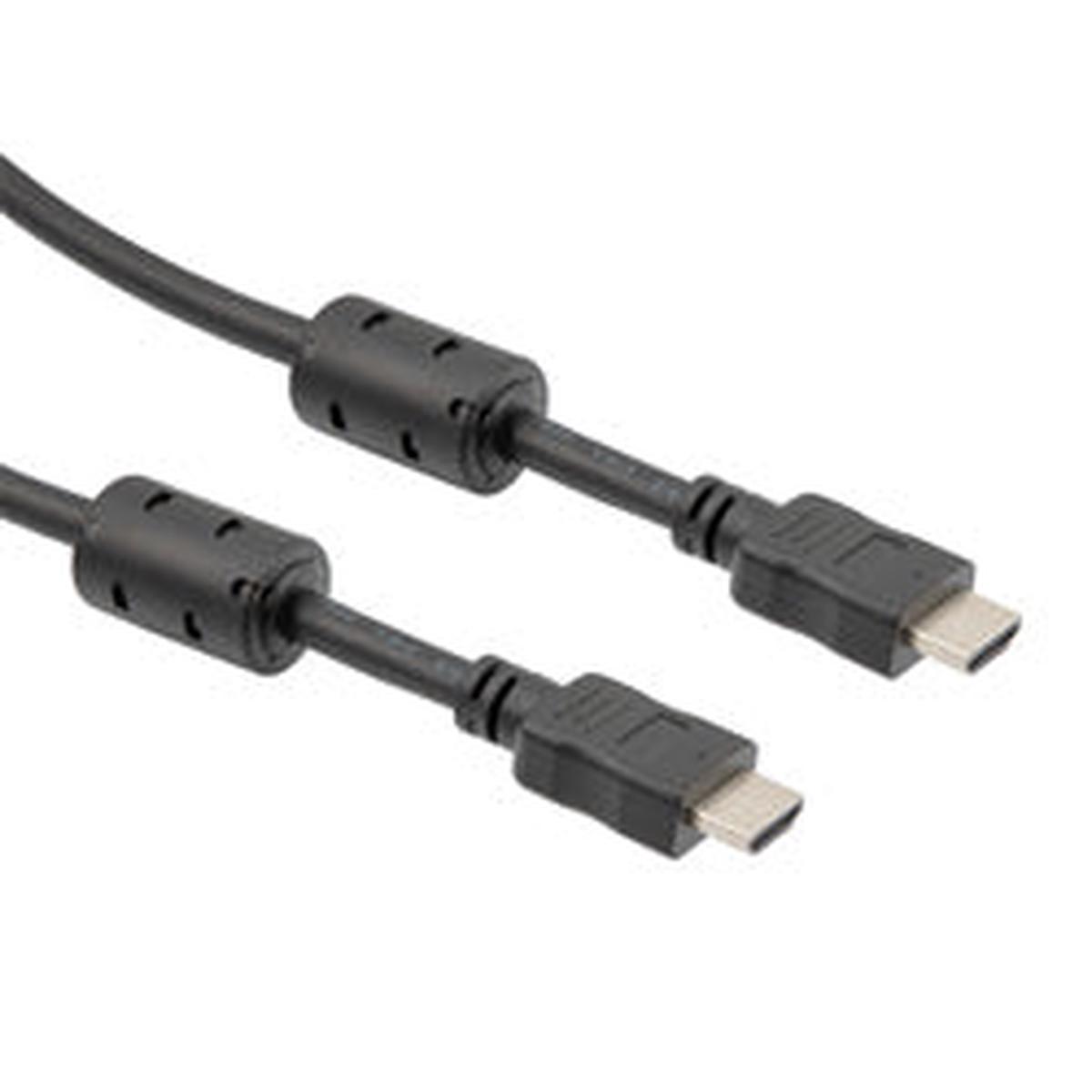 High Speed HDMI Cable w/ Ferrites, Black, 1M