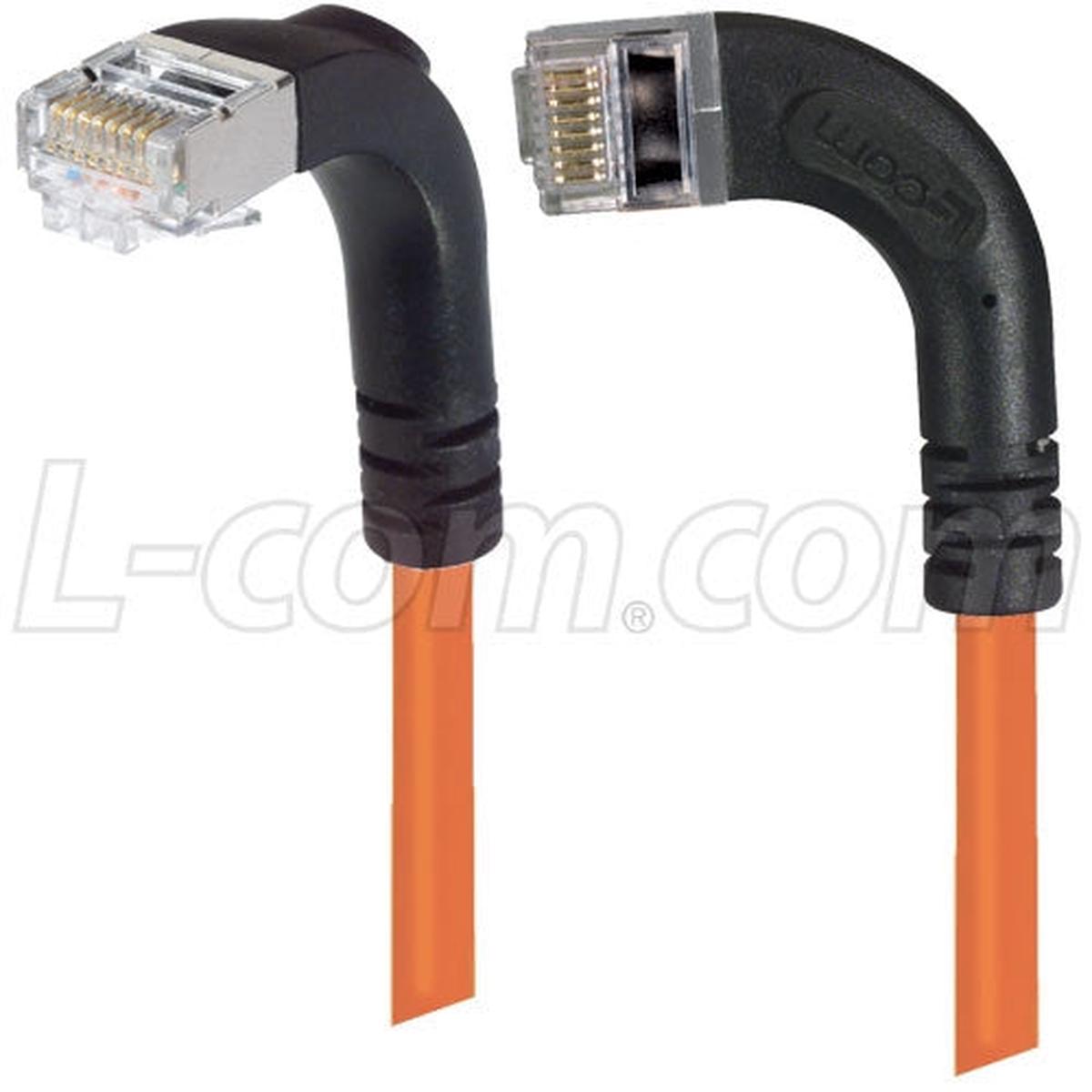 Patch Cable Cat5e PVC FTP Left-Down Orange 1 Foot