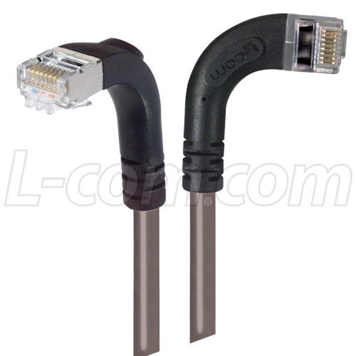 Patch Cable Cat5e PVC FTP Right-Down Grey 1 Foot