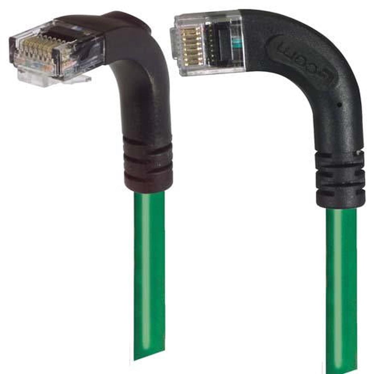 Patch Cable Cat6 PVC UTP Left-Down Green 7 Feet