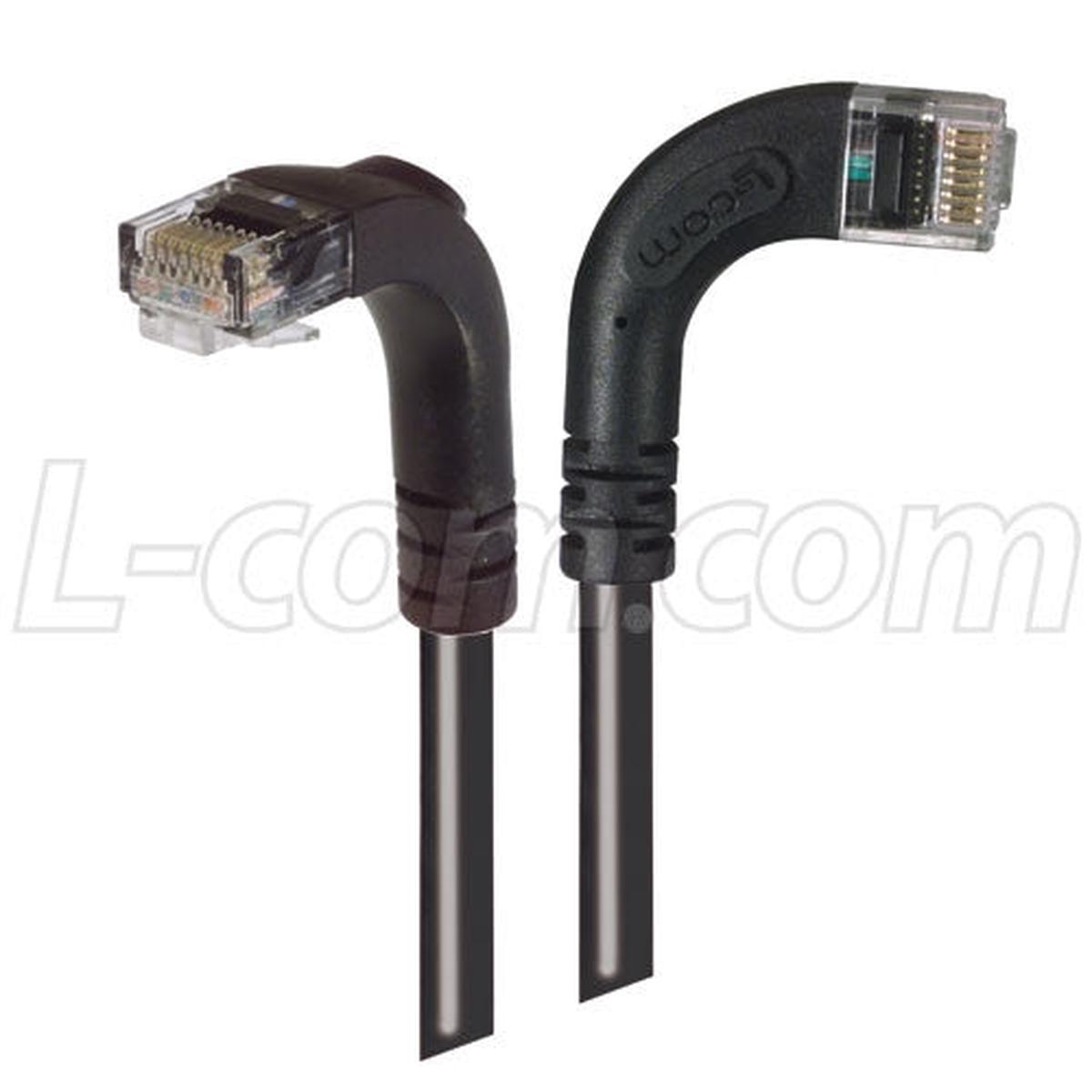 Patch Cable Cat5e LSZ UTP Right-Down Black 7 Feet