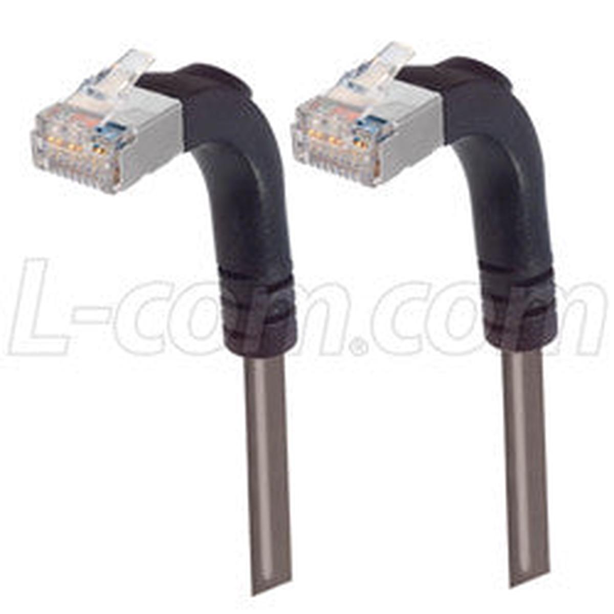 Cat 6 Shielded LSZH Right Angle Patch Cable, Right Angle Up/Right Angle Up, Gray, 7.0 ft