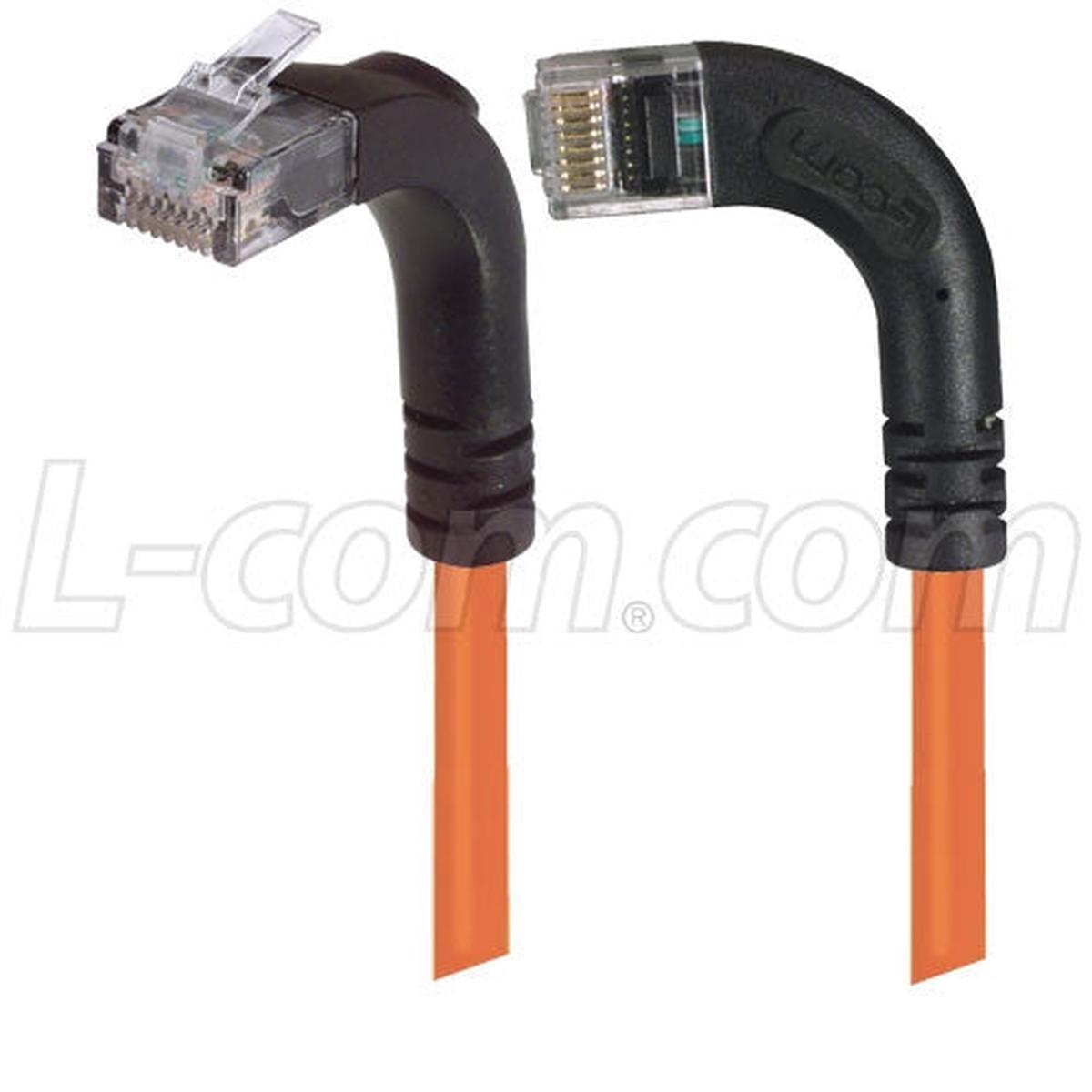 Patch Cable Cat5e PVC UTP Up-Left Orange 1 Foot