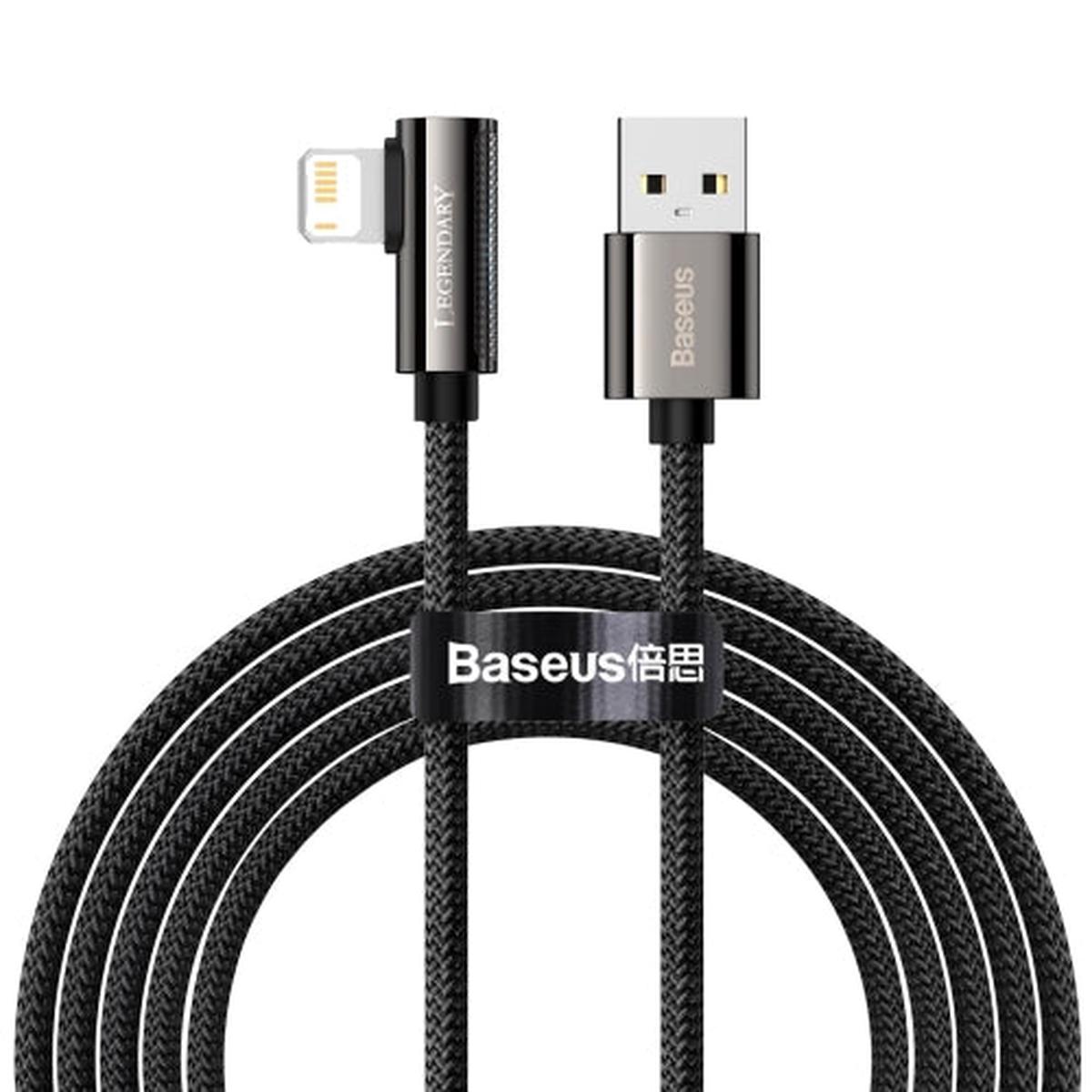 BASEUS DATA CABLE USB TO LIGHTNING 2.4A 2M BLACK