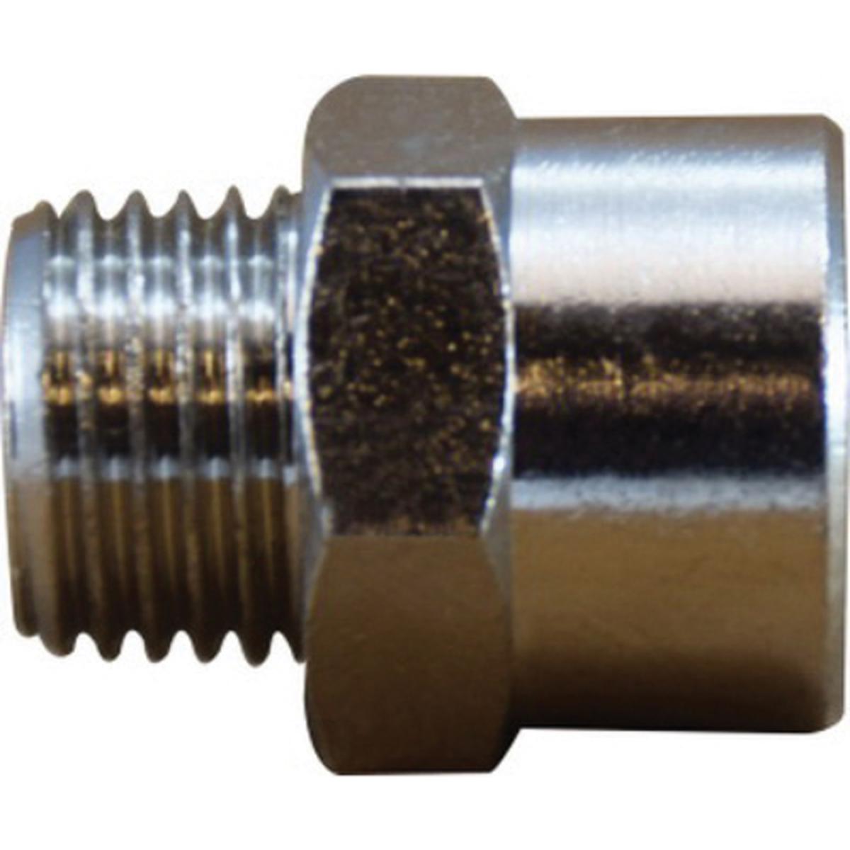 3/8 Inch Male BSPP 1/2 Inch Female BSPP Nickel-Plated Adapter Brass 28888
