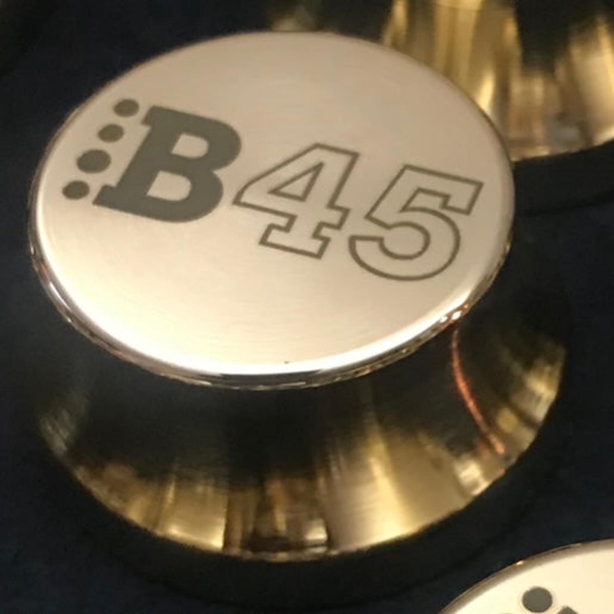 45 Adapter - B45 Logo - Sure Shot Model 5 - Brass