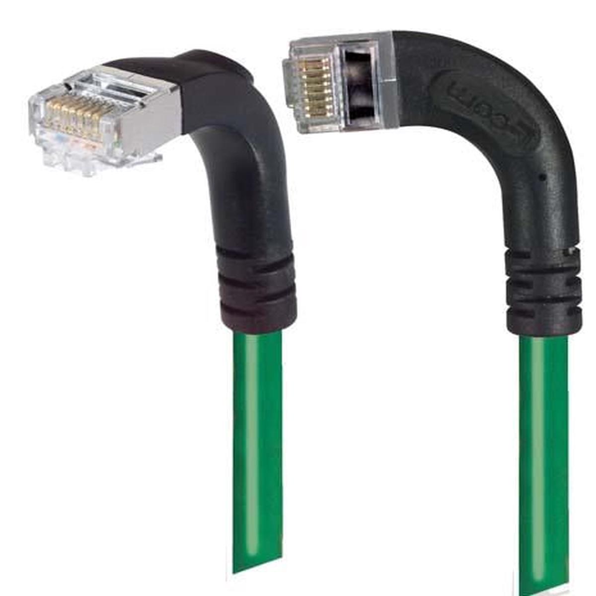 Patch Cable Cat6 PVC FTP Left-Down Green 5 Feet