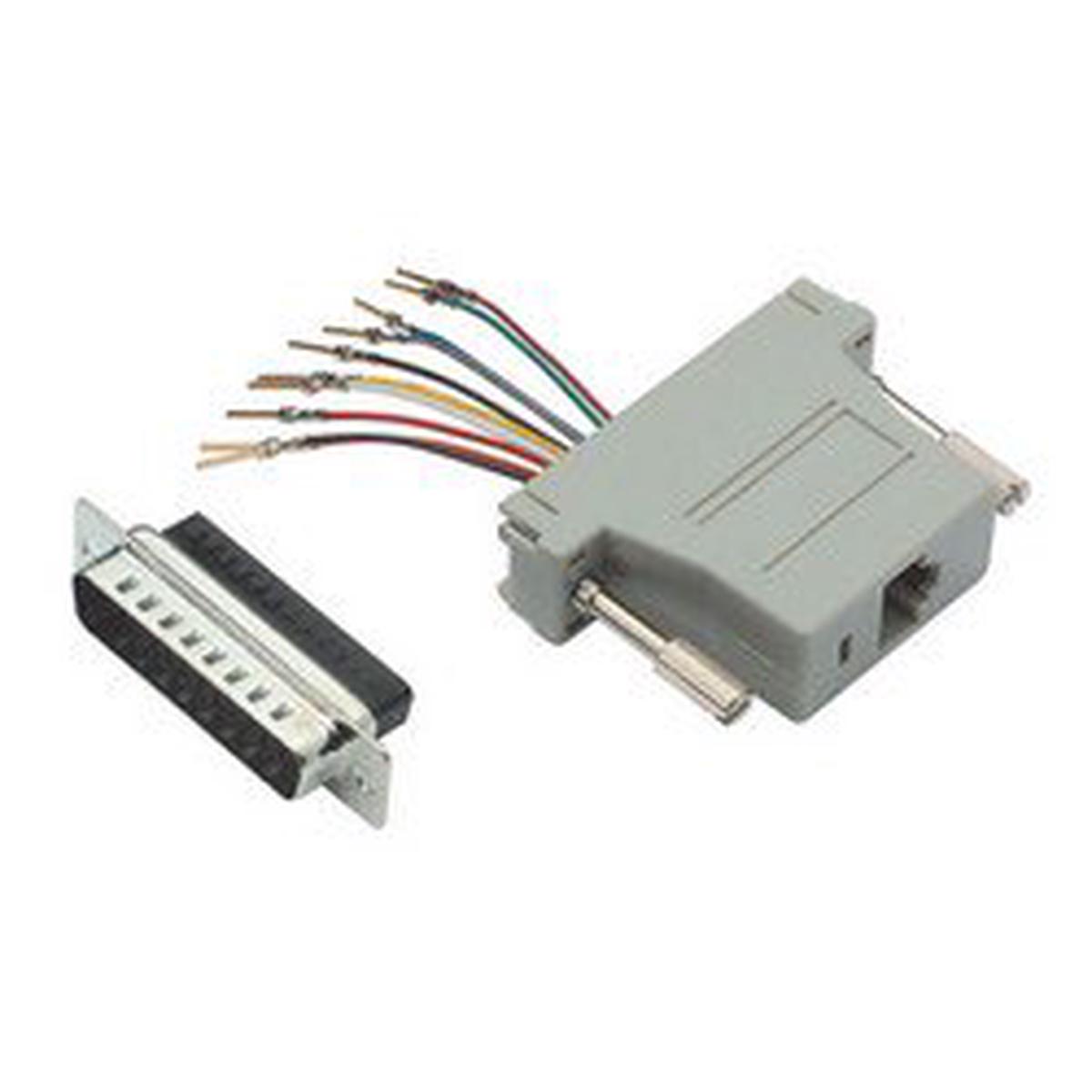 RA2510M  Modular Adapter, DB25 Male / 10 Pin Modular Jack