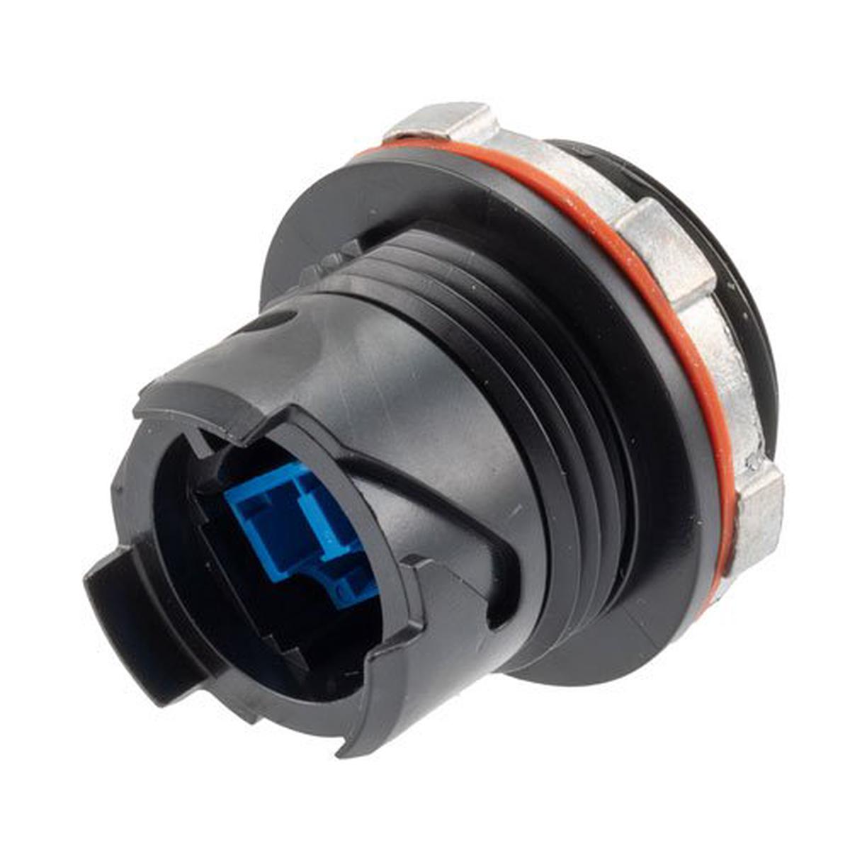 IP68 ODVA Compatible LC Bulkhead Duplex Adapter, SM, with Dust Cap