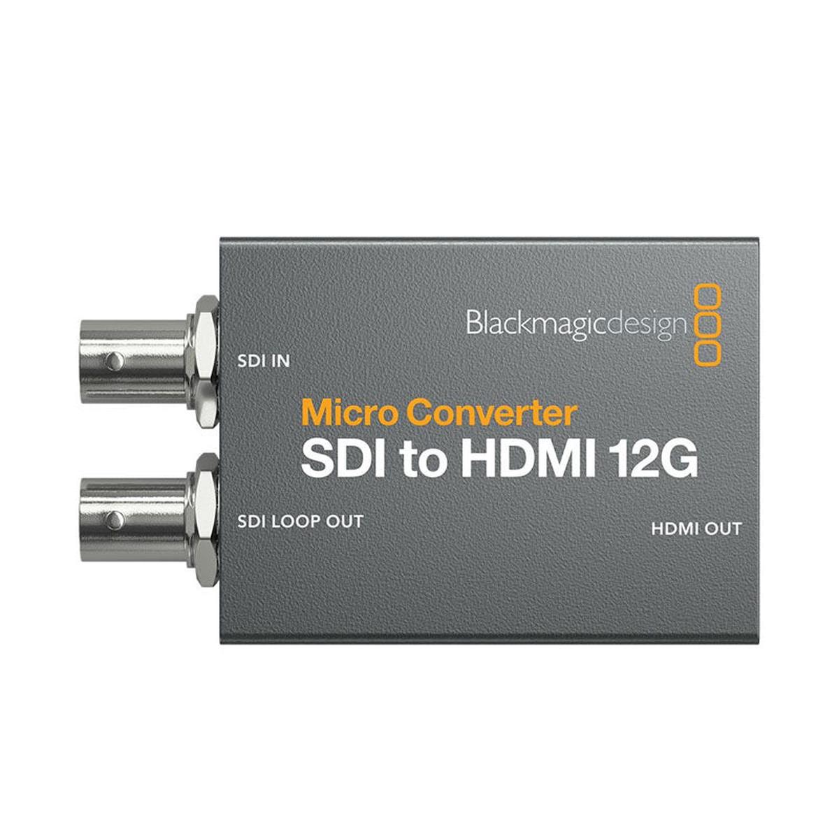 [CLEARANCE] Blackmagic Design 4K Ultra HD SDI to HDMI 12G Micro Converter with 12G-SDI Input, HDMI, and 12G-SDI Loop Output, USB Type C Power Port for PC, Laptop, Monitor, Desktop Computer &