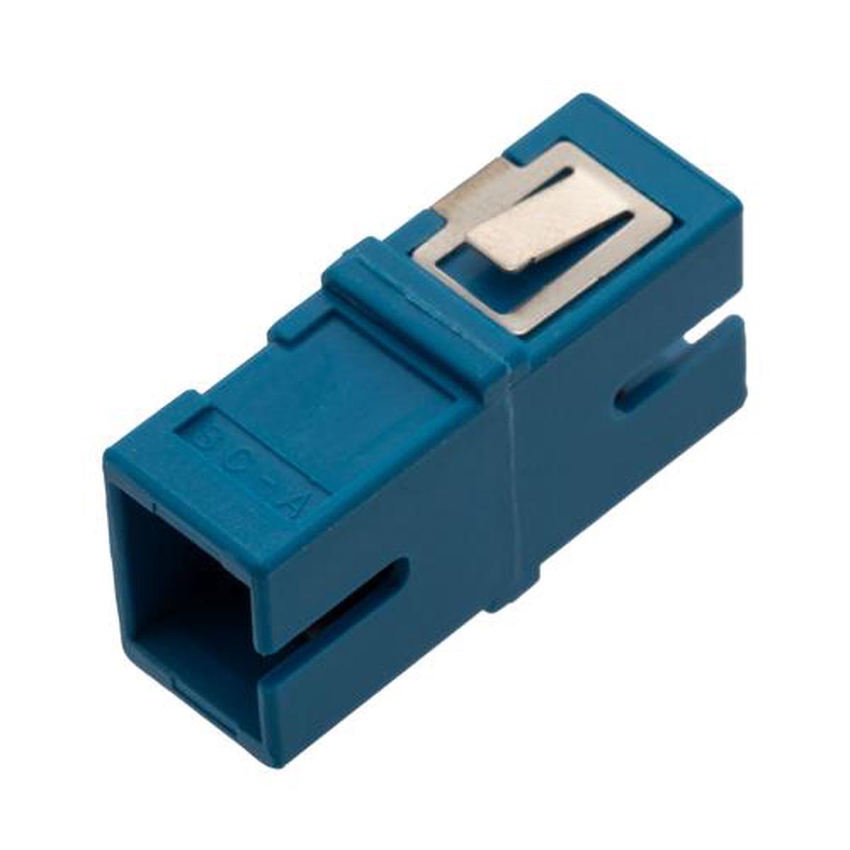 Fiber Optic Adapter, SC Simplex, standard, no flange, Blue