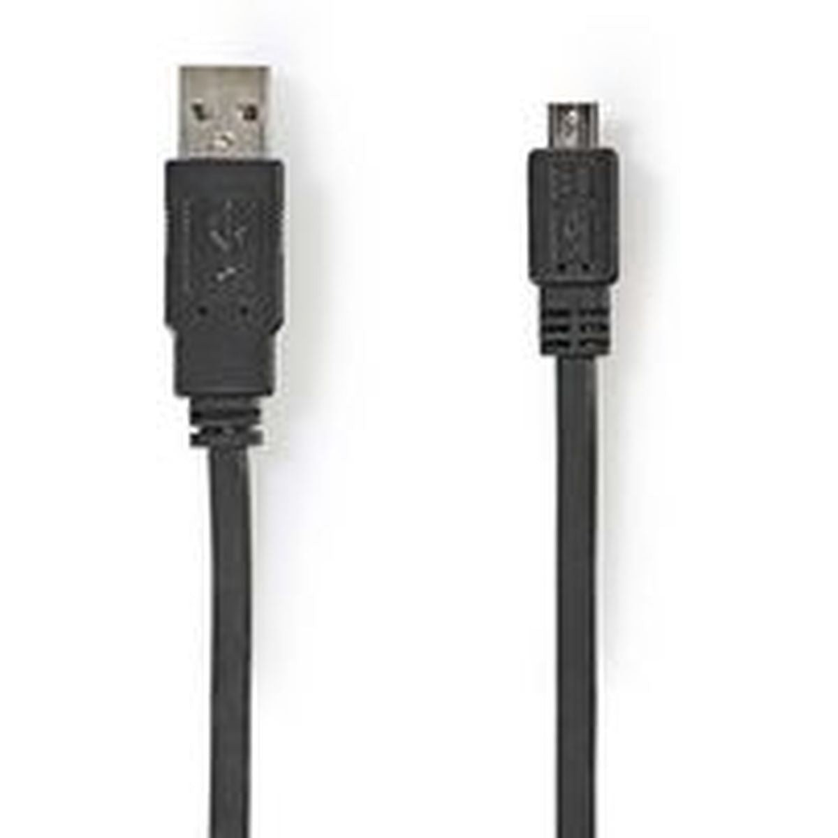 Nedis Flat USB 20-CABLE A M-Micro-B M 10m BK
