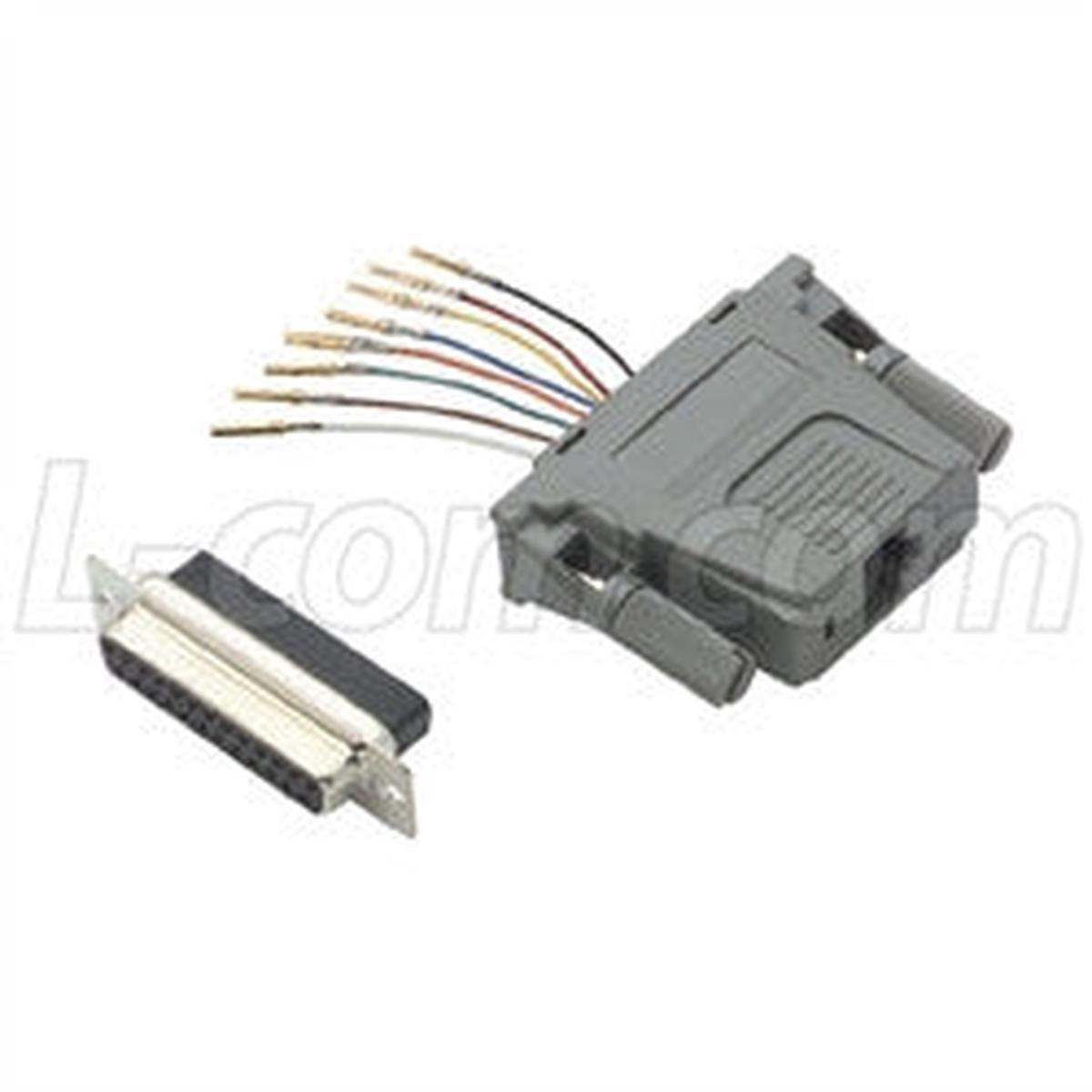 REC258F  Adaptor Kit, DB25F/RJ45 Jack